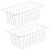 Orgneas 16.5 Inch Chest Freezer Organizer Bins Deep Freezer Basket Storage Rack Bins Metal Wire Baskets 2 Packs