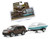 New 1:64 HITCH & TOW SERIES 4 - BROWN 2013 FORD EXPLORER AND BOAT WITH TRAILER Diecast Model Car By Greenlight