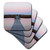 3D Rose Sandwich Boardwalk-Cape Cod-Massachusetts-USA Soft Coasters, set-of-4-Soft, Multi-Colour