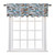 LIGUTARS Valances for Windows, Crabs Abstract Half Window Curtain, Sea Life Crabs Octopus Shells Starfish and, 50" W x 18" L, Kitchen Windows Bathroom Bedroom, Turquoise Brown