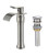 Senlesen Brushed Nickel Tall Waterfall Single Handle Bathroom Sink Vessel Faucet + Pop up Drain(no Overflow)