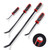 Elevon Pry Bar Set,4-Piece Heavy Duty Pry Bar Mechanic Hand Tools with Comfortable Non-Slip Handle for Prying, Scraping, Lifting, Pulling Black Red
