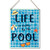 Funny Life is Better By the Pool Sign Wood Plaque Sign Wall Hanging Retro Bathroom Quote Sign for Home Decor Gifts 8x10 Inch