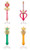 Gashapon Sailor Moon Stick and Rod 2 Set