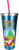 Spoontiques - Ruby Slippers Stainless Steel Cup with Straw - Stainless Steel 24 Oz. Tumbler,18286