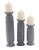 Deco 79 57454 Eclectic Ceramic Candle Holders, 4" W x 15" H, Gray
