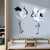 decalmile White Crane Wall Stickers Flying Crane Birds Wall Decals Bedroom Living Room Sofa TV Background Wall Decor