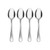 Oneida Flight Everyday Flatware Teaspoons 18/0 Stainless Steel, Set of 4, Silver