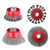 4 PCS 3&4 Inch Carbon Steel Wire Wheel Cup Brush Set,Includes 3" Coarse Crimped Wire/Knotted Wire Cup Brush,4" Coarse Crimped Wire/Knotted Wire Wheel Brush,for Heavy&Light Duty Work-5/8"-11UNC