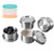 Kieaisy Salad Dressing Container To Go, 1.6oz Small Condiment Containers with Lids, Stainless Steel Leakproof Dips Condiment Containers, Dressing/Sauces/Snacks Container, Leak-proof | Replaceable Caps | Lightweight