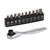 11PCS 1/4 Mini Ratchet Wrench Set Low Profile - High Torque Offset Close Quarters Ratchet with S2 Screwdriver Bits, Micro Right Angle EDC Tool with 90 Degree Reversible Drive Handle and Multi Hex Bit