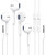 2 Pack Apple Earbuds with 3.5mm Plug Wired Headphones/Earphones [Apple MFi Certified] Built-in Microphone & Volume Control Compatible with iPhone,iPad,iPod,MP3/4,Android and 3.5mm Audio Devices