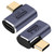 USB C Adapter 40Gbps(2 Pack), USB C Male to Female Adapter Right Angle USB 4.0 Type C Adapter Data Transfer Connector Compatible for Samsung, MacBook and More USB-C Device