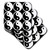 3dRose cst_167056_2 Yin and Yang Pattern in Black and White-Soft Coasters, Set of 8