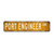 Port Engineer Vintage Metal Sign Wall Art Port Engineer Decor Professional French Vintage Retro Metal Signs Quality Street Metal Sign Hanging Novelty Sign Farmhouse Decor for Pub Restaurants Cafe Club