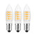 CQTLED E14 LED Light Bulbs, 4W 400LM Warm White 3000K 120V 110V,Equivalent 40W Incandescent Bulb,3-Pack