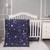 Belsden 3 Piece Crib Bedding Set for Baby Boys Girls, Classic Nursery Bedding Essential Including Comforter, Crib Sheet and Crib Skirt, Ultra Soft Cozy, Star Navy