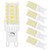 Energetic G9 LED Bulb Dimmable, 40W T4 G9 Halogen Equivalent, 400LM G9 LED Bulb Daylight 5000K, G9 Loop Pin Base LED Bulbs for Chandelier Lighting, ETL Listed, 6 Pack