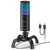 Aokeo USB Gaming Microphone, PC Computer Condenser Mic with Gain,RGB Light for Recording,Podcasting,Streaming,YouTube, Twitch,Skype,Compatible with PS5 PS4 Mac Laptop Desktop?Black?