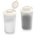 Salt and Pepper Shakers Moisture Proof Set of 2 Large Salt Shaker to go Camping Picnic Outdoors Kitchen Lunch Boxes Travel Spice Set Clear with White Lids Plastic Airtight Spice Jar Dispenser