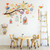 Wallpark Colorful Flowers Tree Branch Wall Decals Bird Cage Wall Stickers, Children Kids Baby Home Room Nursery DIY Decorative Adhesive Art Wall Mural
