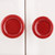Indian Shelf 2 Pieces Fancy Knobs | Crackle Farmhouse Knobs for Cabinets and Drawers | Red Knobs for Drawers | Ceramic Modern Dresser Knobs | Vintage Cabinet Knobs and Pulls | Door and Drawer Pulls