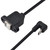 GELRHONR U Type Micro USB 5pin Male to USB Type B 2.0 Female Extension Panel Mount Data and Charge Cable with Screws Holes,Angled 180 Degree USB B to Standard B Printer Cable - Black/30cm