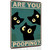Funny Black Cat Tin Sign Bathroom Decor-Are You Pooping Funny Bathroom Signs,Vintage Tin Sign Bathroom Wall Decor 8x12inch