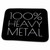 3dRose 100 percent heavy metal white text on black background - Dish Drying Mats (ddm-272544-1)