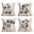 Smilyard Vintage Wood Leafs Throw Pillow Covers Cotton Linen Personalized Plant Leafs Pattern Decorative Pillow Case Square Cushion Cover 18x18 Inch Outdoor Home Decor for Sofa 4Pack (Wood Leaf Set)
