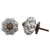 Indian Shelf 2 Pieces Modern Cabinet Pull | Floral Cute Knobs | Knobs for Bathroom Cabinets Black | Unique Drawer Knobs Ceramic | Dresser Knobs for Girls | Western Drawer Pulls and Knobs