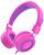 NIVAVA Kids Headphones, K8 Wired Headphones for Kids with Adjustable Headband, 3.5 MM Jack for School, Foldable On-Ear Headset for Girls Boys Kindle Tablet Cellphones Airplane Travel(Pink Purple)