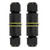 2Pcs 3 Pin Junction Box Electrical Cable Wire Connector Accessory, Outdoor IP68 Waterproof Junction Box Cable Connector