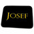 3dRose Josef popular baby boy name in America. Yellow on black... - Dish Drying Mats (ddm-361729-1)