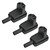 Fielect C13 Power Socket Adapter Connector AC Power Plug AC110-250V 16A 3 Pins Terminals Inline Adapter Plug Black 3pcs