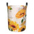 Sunflowers Laundry Basket Waterproof Collapsible Round Laundry Hamper Toys Clothes Organizer Gift Basket For Room