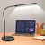 Touch Control LED Desk Lamp, 2-in-1 Gooseneck Clamp on Lamp, Desk Lamp for Home Office, 3 Modes Stepless Dimmable Workbench Light for Painting Reading Working Study Dorms Nightlight