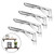 12 inch Brushed Nickel Folding Shelf Brackets,Potaosey 4PC SUS304 Stainless Steel Shelf Brackets,Max Load 220Lb Metal Collapsible Shelf Bracket,Collapsible Shelf Bracket