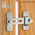 180 Degree Flip Sliding Barn Door Lock for Privacy - Safe barn Door Locks and latches for Barn Door, Pet Door, Bathroom, Outdoor, Garage, Window, Sliding Door (Silver 1)
