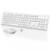 White Keyboard and Mouse Wireless, Choiana 2.4G USB Quiet Cordless Silent Mouse Keyboard Set Full Size with Number Pad & Long Battery Life for Windows Mac Chrome, Computer Laptop PC