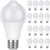 Ganeen 12 Pcs Motion Sensor Light Bulbs E26 E27 Activated Dusk to Dawn LED Light Bulbs Indoor Outdoor Security Smart Bulb for Front Door Porch Garage Basement Hallway Closet, Cold White (7W)