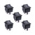 INFRI 5Pcs AC 250V/16A,125V/20A Black ON/Off/ON DPDT 6 Pin 3 Position Boat Rocker Switches Car Auto Boat Rocker Toggle Switch Snap