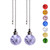 2PCS Ceiling Fan Pull Chain, Decorative Ceiling Fan Pulls, Ceiling Fan Pull Chain Ornaments, Light pull chain decorative with 21 Inches 3.2mm Diameter Beaded Ball Fan Pull Chain Extender, Purple