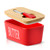 Hasense Butter Dish with Lid and Knife For Countertop, Large Butter Keeper Container with Stainless Steel Knife Spreader for Counter, Airtight Butter Holder with Cover for Kitchen,Red