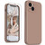 FUNMIKO Designed for iPhone 13 Case with Screen Protector,Complete Protection with Enhanced Camera Lens Cover,Soft Silky Silicone Protective Phone Case for iPhone 13 6.1",Light Brown