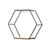Floating Shelves Wall Mounted Storage Shelves Nordic Hexagonal Iron Stand Small Pot Wall Holder Home Shelf Storage Holder for Bedroom, Living Room, Kitchen Black M