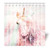 SXCHEN Fabric Bath Shower Curtain 72"x72" Polyester Shower Curtains for Bathroom, Waterproof Shower Curtain Liner with 12 Hooks Rainbow Beautiful Unicorn Pink