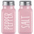 Pink Salt and Pepper Shakers Set - Pink Kitchen Decor and Accessories for Home Restaurants Wedding - Glass Salt and Pepper Set for Cooking Table, RV, BBQ, Easy to Clean & Refill