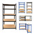 Storage Shelves 4 Tier Metal Garage Shelving Units, Heavy Duty Racking Shelves for Storage, Kitchen Shelving Units for Storage, Garage Shelving for Shed, Workshop, Office, Warehouse, 875KG Capacity
