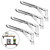 14 inch Brushed Nickel Folding Shelf Brackets,Potaosey 4PC SUS304 Stainless Steel Shelf Brackets,Max Load 440Lb Metal Collapsible Shelf Bracket,Collapsible Shelf Bracket